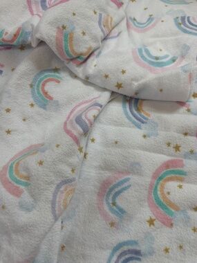 Pottery barn kids organic rainbow flannel sheet set